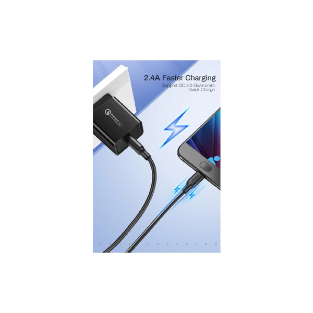 Дата кабель USB 2.0 AM to Micro 5P 0.5m 2A US289 black Ugreen (60135)