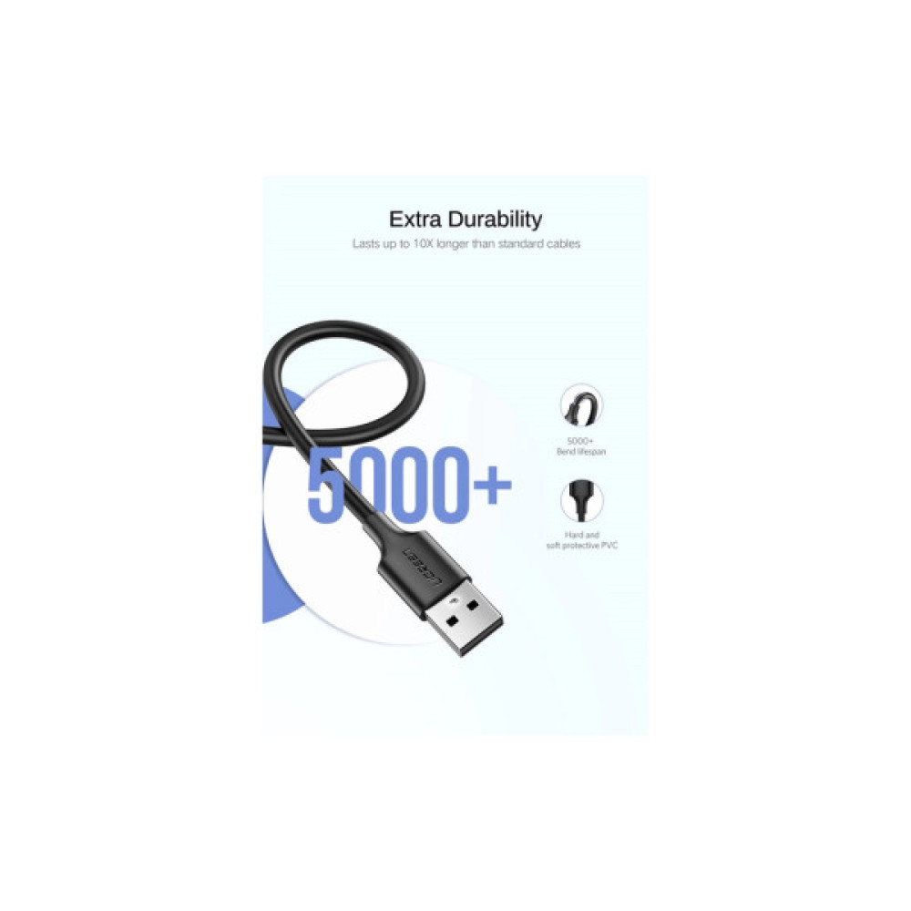 Дата кабель USB 2.0 AM to Micro 5P 0.5m 2A US289 black Ugreen (60135)