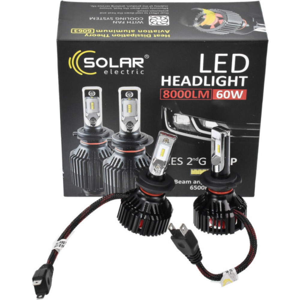 Автолампа SOLAR H7 12/24V 6500K 8000Lm 60W ZES Chip (8307)