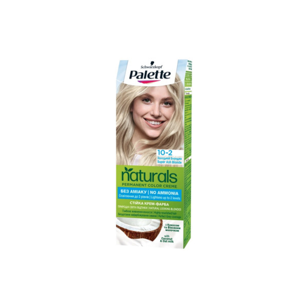 Фарба для волосся Palette Naturals без аміаку 10-2 Холодний блондин (3838824171180)