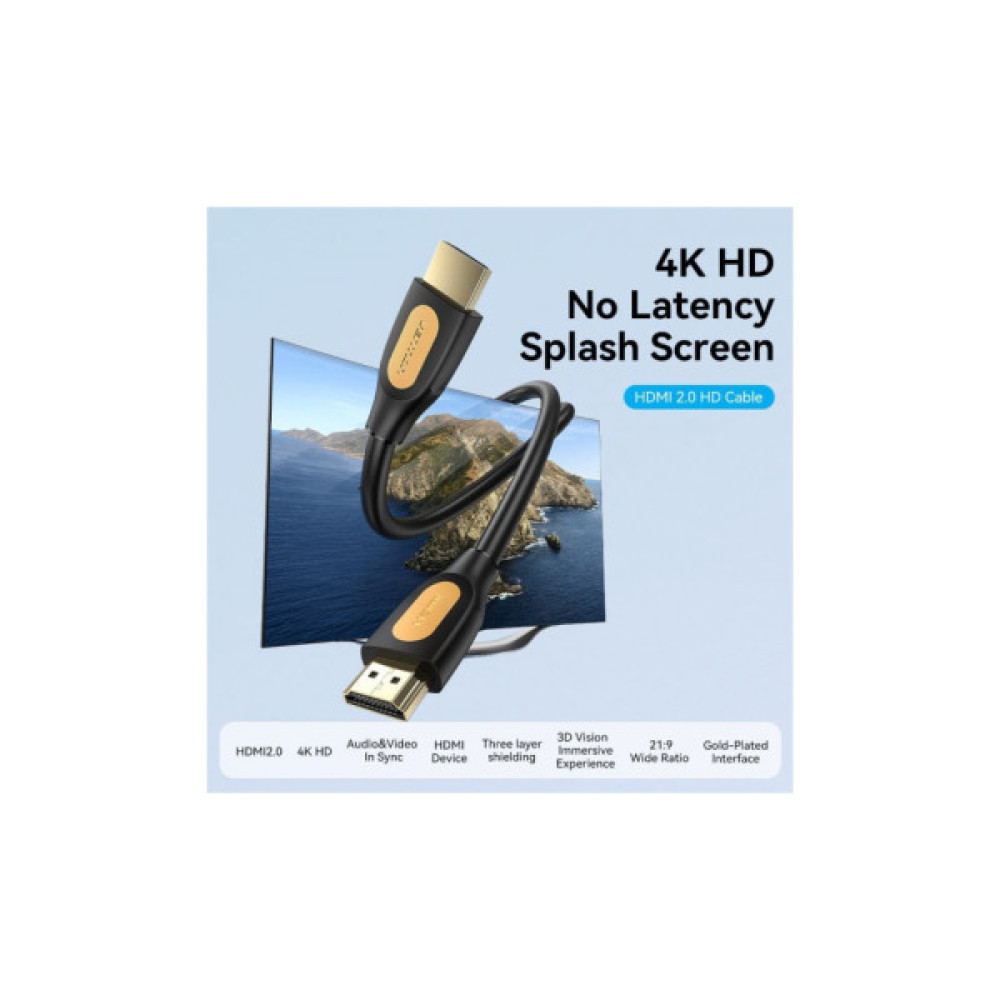 Кабель мультимедійний HDMI M to HDMI M 5.0m V2.0 4K 60Hz black VENTION (ALIBJ)