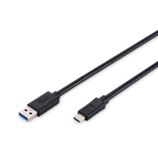 Дата кабель USB 3.0 AM to USB-C 1.0m Digitus (AK-300136-010-S)