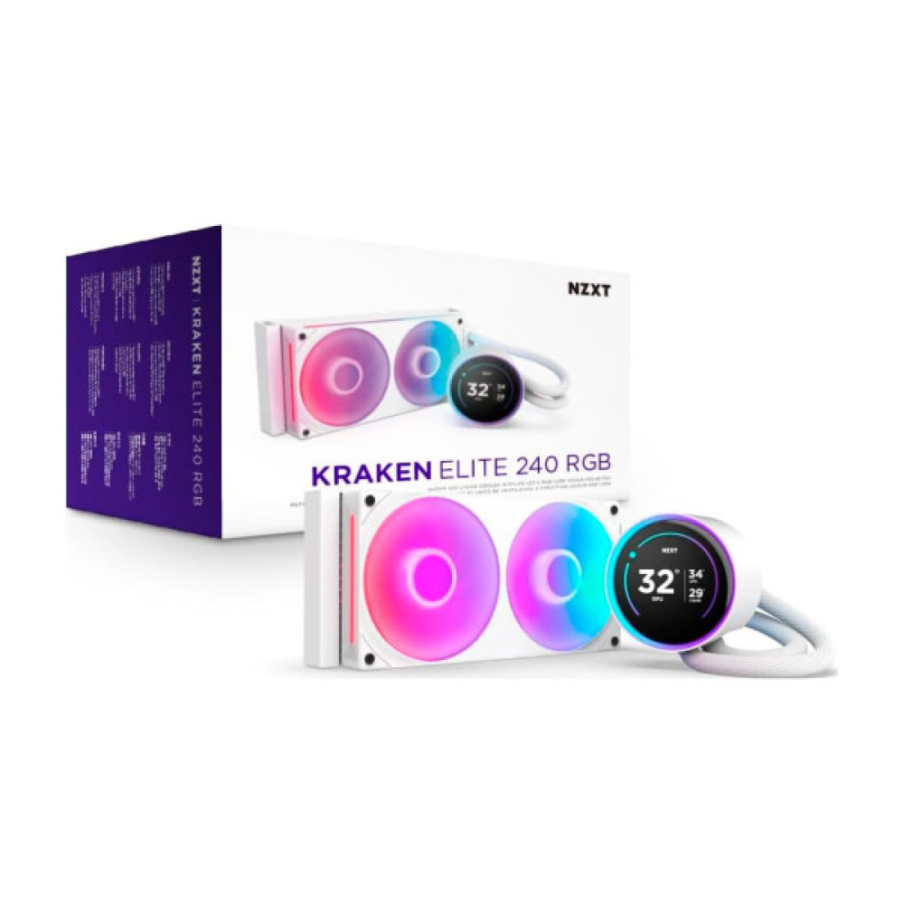 Система рідинного охолодження NZXT Kraken Elite RGB 240mm AIO (RL-KR24E-W2)