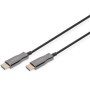 Кабель мультимедійний HDMI M to HDMI M 30m 4K AOC hybrid-fiber black Digitus (AK-330125-300-S)