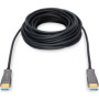 Кабель мультимедійний HDMI M to HDMI M 30m 4K AOC hybrid-fiber black Digitus (AK-330125-300-S)