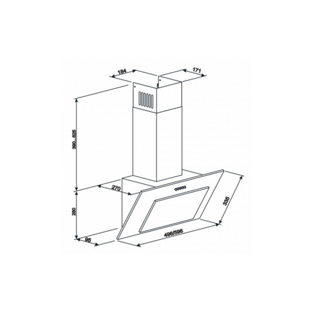 Витяжка кухонна Eleyus VERTICAL 700 60 BG (VERTICAL70060BG)