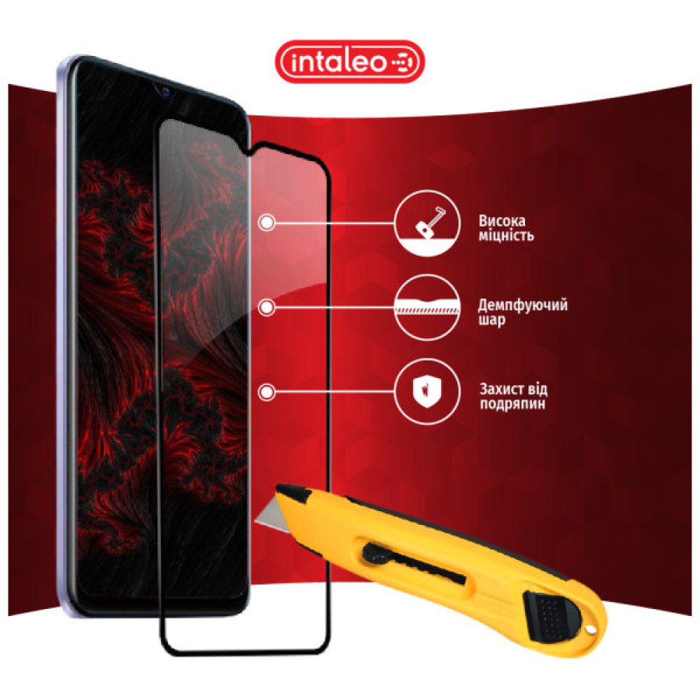 Скло захисне Intaleo Full Glue Vivo Y21 Black (1283126526954)