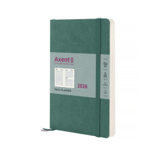 Тижневик Axent датований 2026 Partner Soft Skin, 145х210, сіро-лазурний (8810-26-48-A)