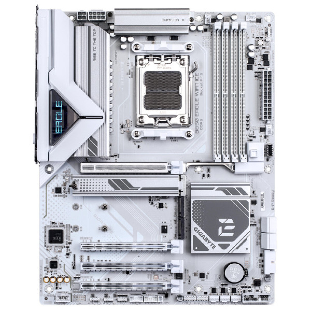 Материнська плата GIGABYTE B850 EAGLE WF7 ICE sAM5 B850 4xDDR5 M.2 HDMI DP Wi-Fi BT ATX білий