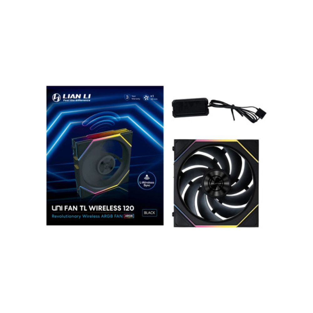 Кулер до корпусу Lian Li Uni Fan TL WIRELESS 120-1, Black (G99.12TL1W1B.00)