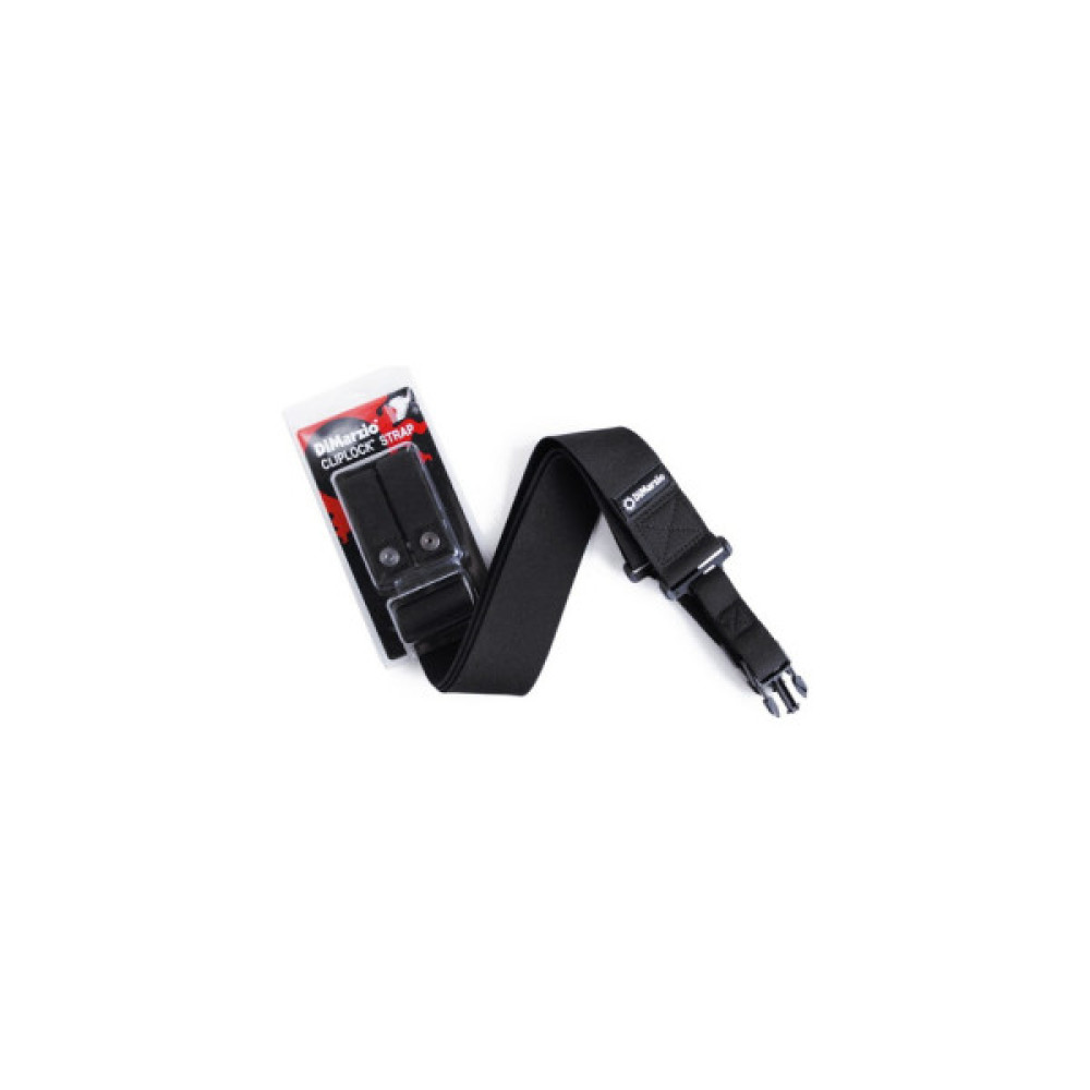 Ремінь для гітари DiMarzio Elastic ClipLock Black (DD2300BK)