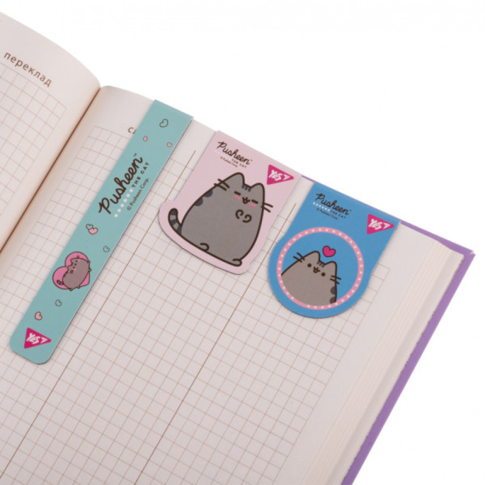 Закладки для книг Yes магнітні Pusheen 3 шт (708349)