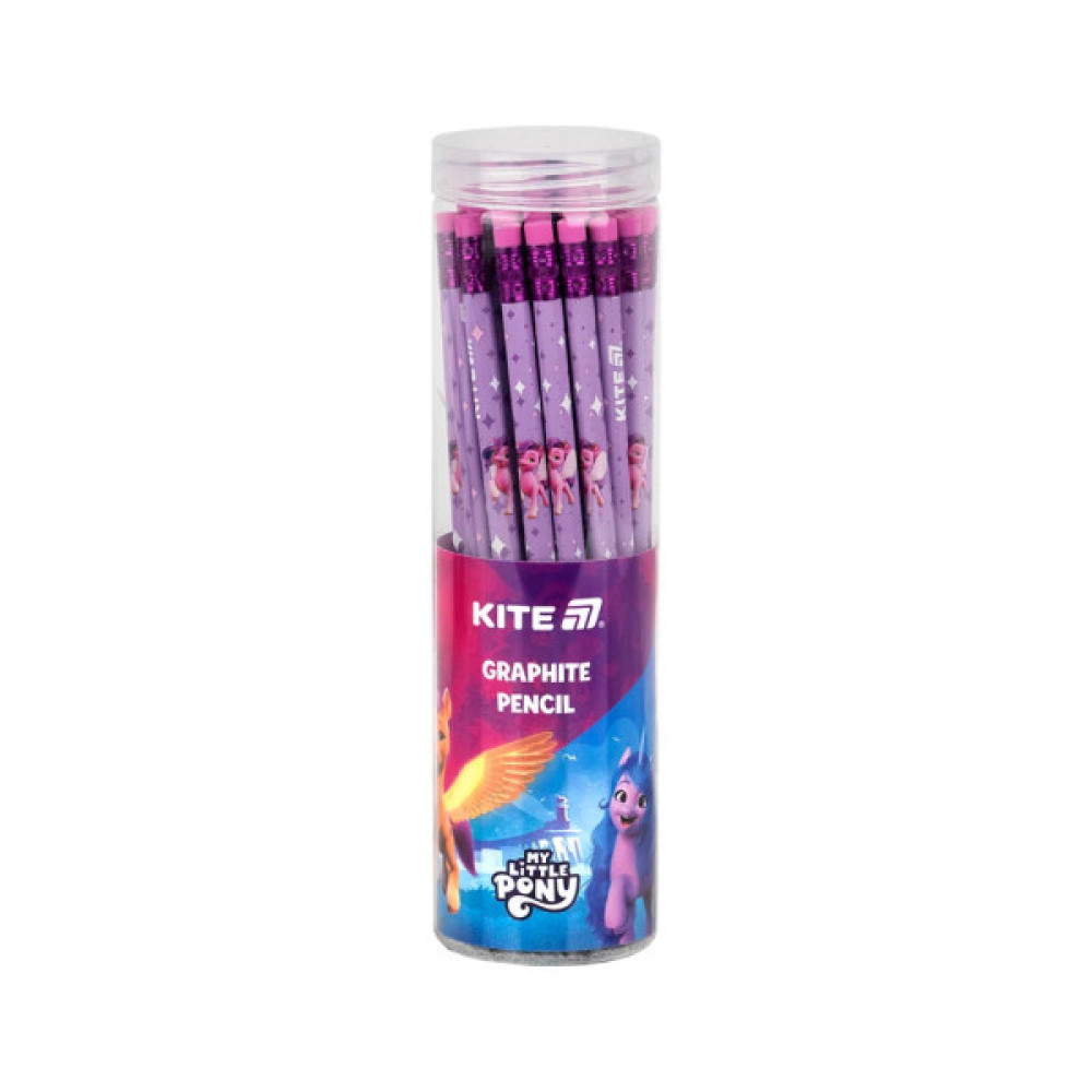 Олівець графітний Kite My Little Pony тригранний, з гумкою, НВ (LP25-046)