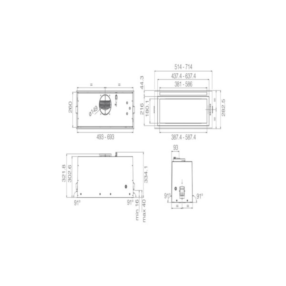 Витяжка кухонна Elica LANE SENSOR BLMAT/A/72