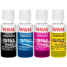 Чорнило WWM HP GT52/53, 4х100г (B/C/M/Y) для Ink Tank 115/315/319 (GT53SET)