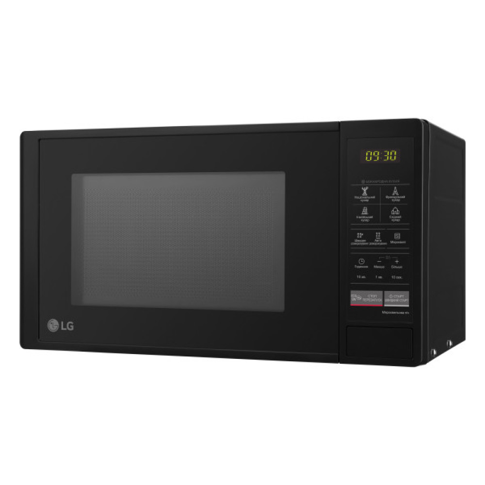 Мікрохвильова піч LG, 20л, електрон. керування, 700Вт, дисплей, чорний