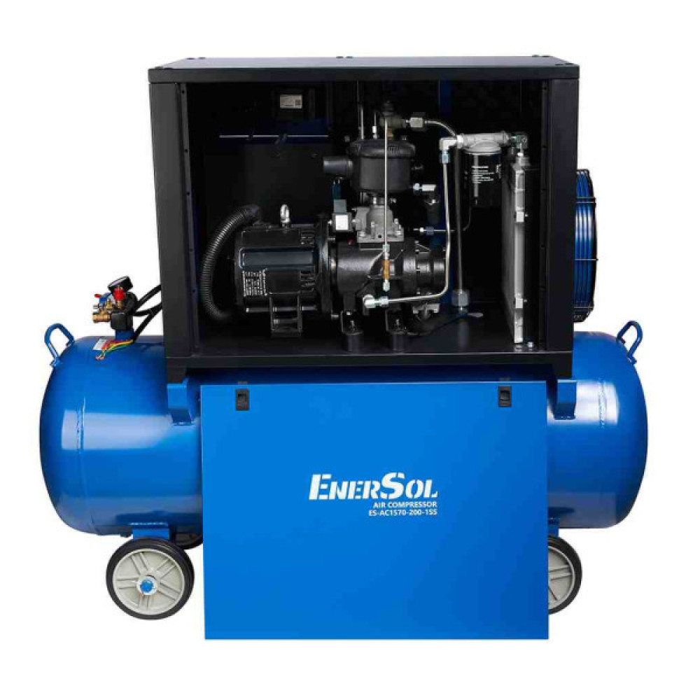 Компресор Enersol гвинтовий 1570 л/хв, 7,5 кВт, 200л, 198кг (ES-AC1570-200-1SS)
