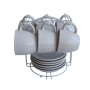 Набір чашок Vittora Elegance 6 чашок з блюдцями на підставці (VT-P-5303)
