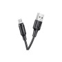 Дата кабель USB 2.0 AM to Micro 5P 1.0m 2.4A magnetic BX41 black BOROFONE (6931474738455)