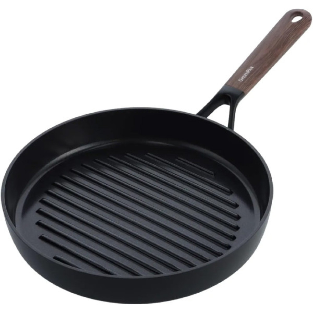 Сковорода GreenPan Eco Smartshape гриль 28 см темне дерево (CC006444-001) Сковорода GreenPan Eco Smartshape гриль 28 см темне дерево (CC006444-001)