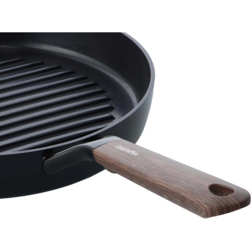 Сковорода GreenPan Eco Smartshape гриль 28 см темне дерево (CC006444-001) Сковорода GreenPan Eco Smartshape гриль 28 см темне дерево (CC006444-001)