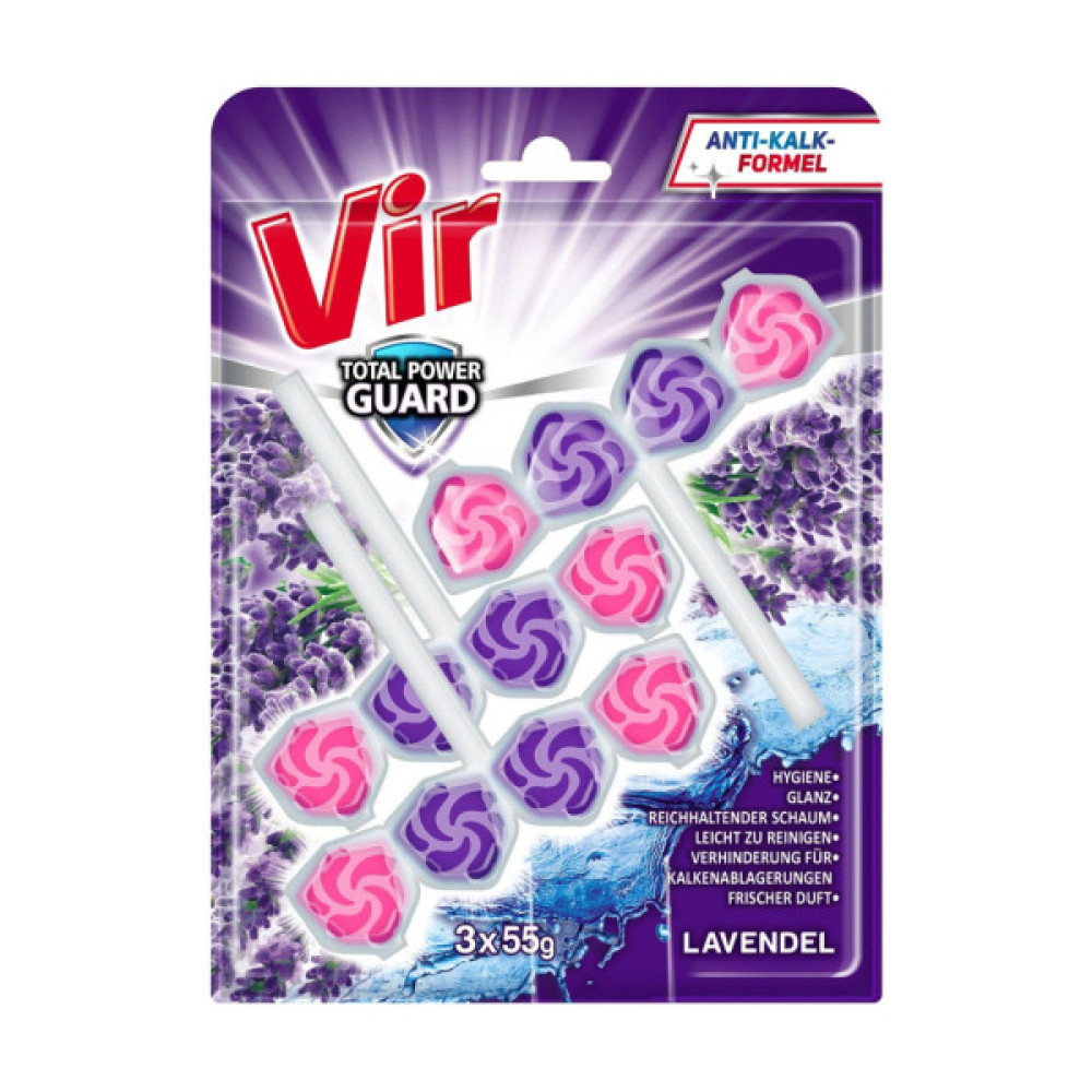 Туалетний блок Vir Total Power Guard Лаванда 3x55 г (3801003002247)