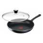 Сковорода Tefal Day by Day 24 см, з кришкою, алюміній, бакеліт, скло, чорний (B5580423UA)