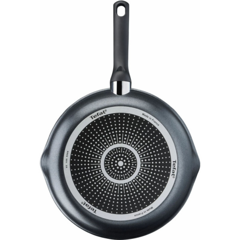 Сковорода Tefal Day by Day 24 см, з кришкою, алюміній, бакеліт, скло, чорний (B5580423UA)