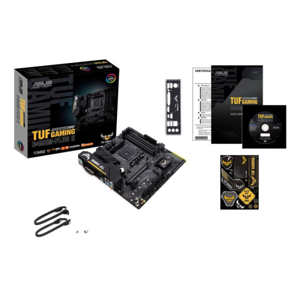 Материнcька плата ASUS TUF GAMING B450M-PLUS II sAM4 B450 4xDDR4 HDMI DVI mATX