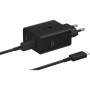 Зарядний пристрій Samsung 50W 2xUSB-С + cableUSB-C to USB-C 1.8m black (EP-T5020XBEGEU) Зарядний пристрій Samsung 50W 2xUSB-С + cableUSB-C to USB-C 1.8m black (EP-T5020XBEGEU)