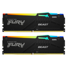 Пам'ять ПК Kingston DDR5 64GB KIT (32GBx2) 5200 FURY Beast RGB