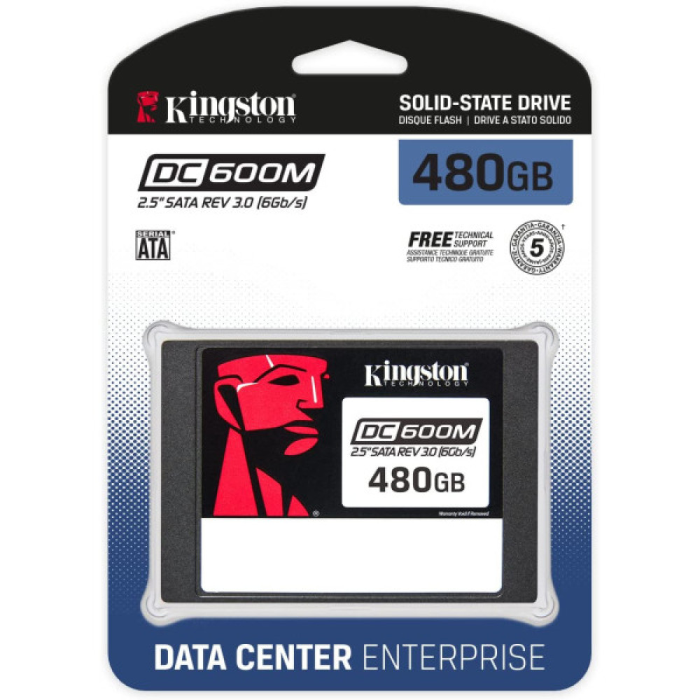 Накопичувач SSD Kingston 2.5"  480GB SATA DC600M