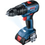 Набір із двох акумуляторних інструментів Bosch Professional 18В дриль-шурупокрут GSR 18V-50 пилосмок GAS 18V-1 швидкий зарядний пристрій GAL 1880 CV акб 2х5А·год кейс L-BOXX