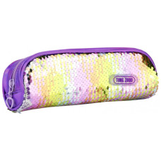 Пенал Cool For School 2 відділення з паєтками Фіолетовий (CF6490-purple)
