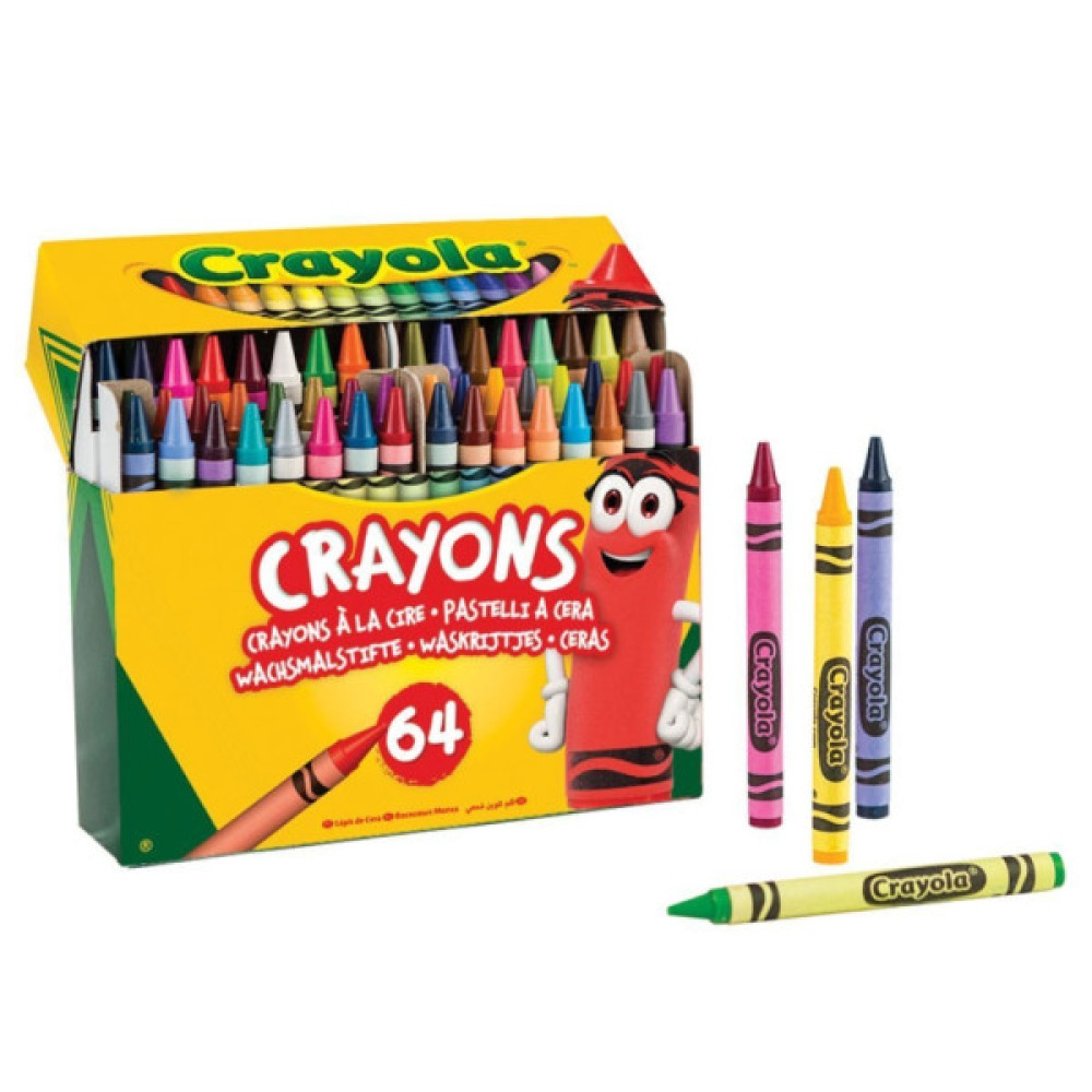 Олівці кольорові Crayola воскові, 64 шт (52-6448)