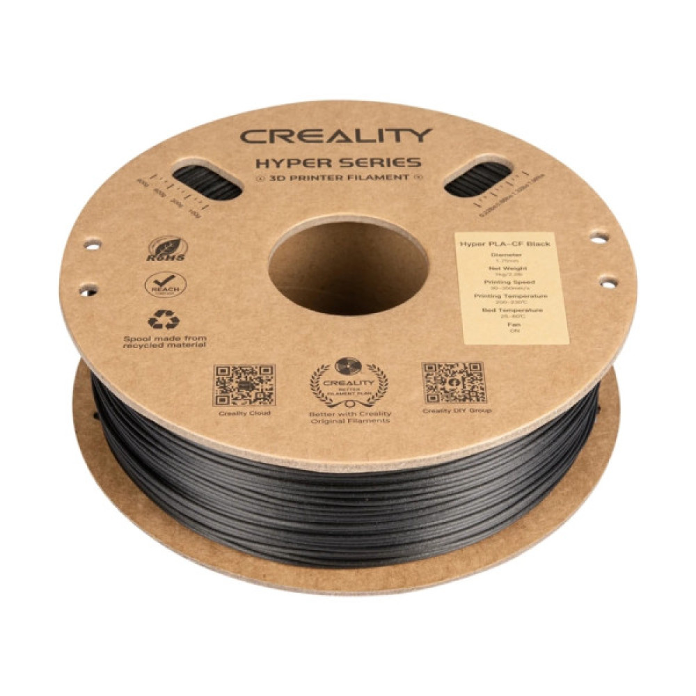 Пластик для 3D-принтера Creality PLA-CF 1кг, 1.75мм, black (3301060015)