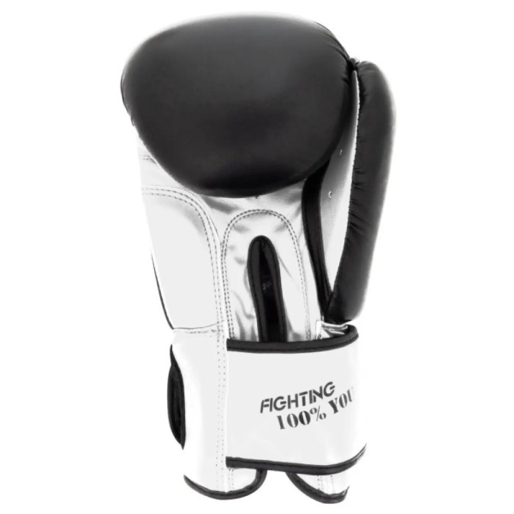 Боксерські рукавички PowerPlay 3004 Classic Чорно-Білі 10 унцій (PP_3004_10oz_Bl/White)