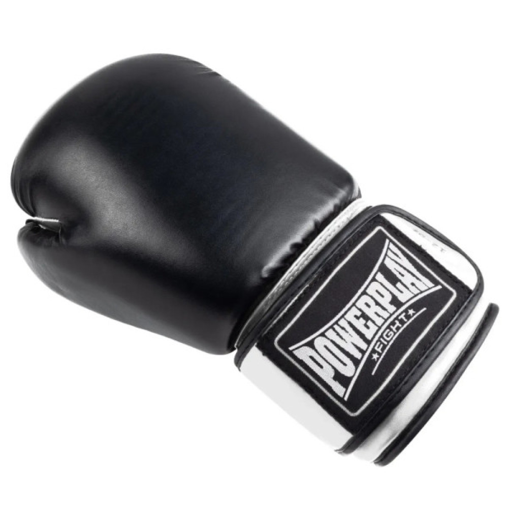 Боксерські рукавички PowerPlay 3004 Classic Чорно-Білі 10 унцій (PP_3004_10oz_Bl/White)