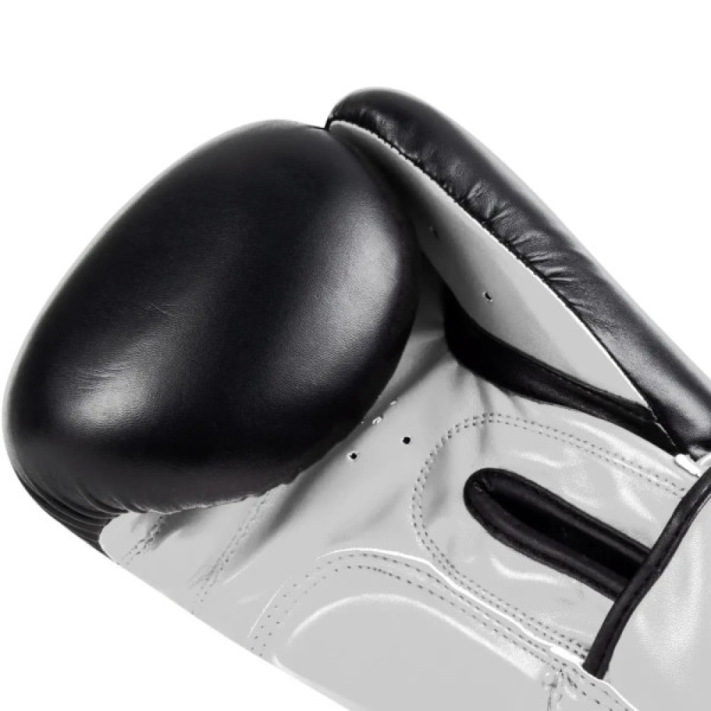 Боксерські рукавички PowerPlay 3004 Classic Чорно-Білі 10 унцій (PP_3004_10oz_Bl/White)