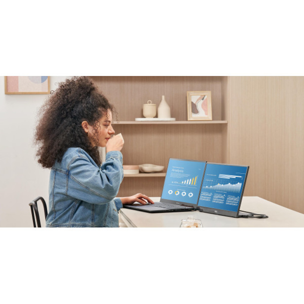 Монітор портативний Asus 17.3" ZenScreen MB17AHG HDMI, 2xUSB-C, Audio, IPS, 144Hz, sRGB 100%, AdaptiveSync, Cover