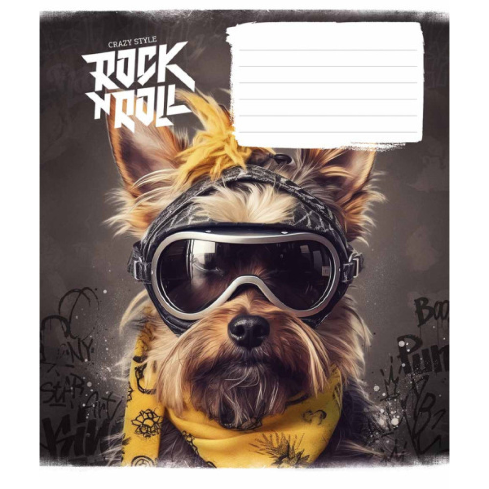 Зошит Школярик Rock star 12 аркушів клітинка (012-3277K)