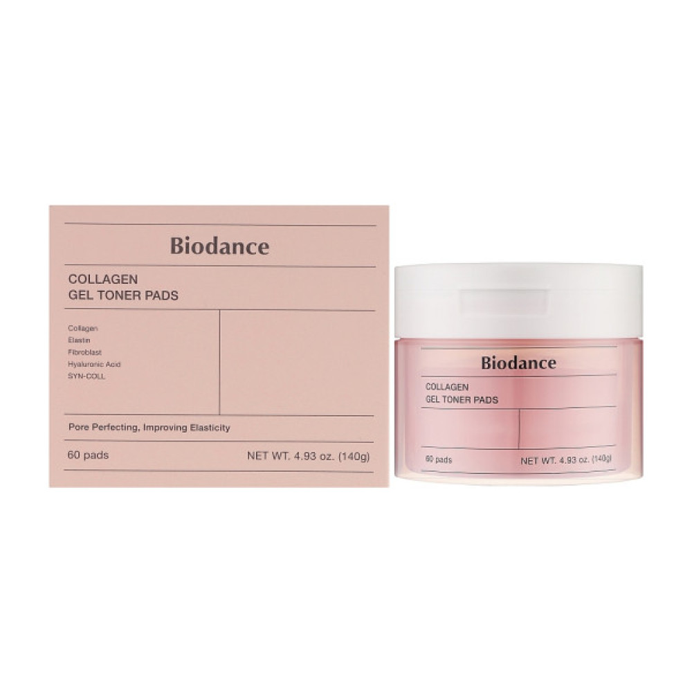 Патчі для обличчя Biodance Collagen Gel Toner Pads 60 шт. (8809937361190)