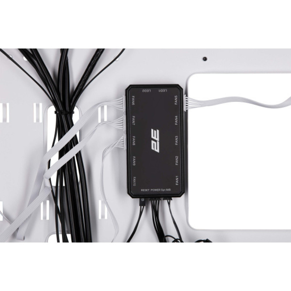 Корпус 2E GAMING Vertex GI01W без БЖ 2xUSB3.0, 1xUSBType-C, 3x140мм ARGB, 1x120мм ARGB, VGA 380мм, LCS ready, контролер з пультом, TG Side Panel, EATX, білий