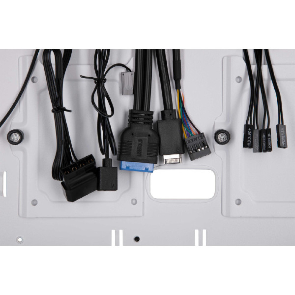 Корпус 2E GAMING Vertex GI01W без БЖ 2xUSB3.0, 1xUSBType-C, 3x140мм ARGB, 1x120мм ARGB, VGA 380мм, LCS ready, контролер з пультом, TG Side Panel, EATX, білий