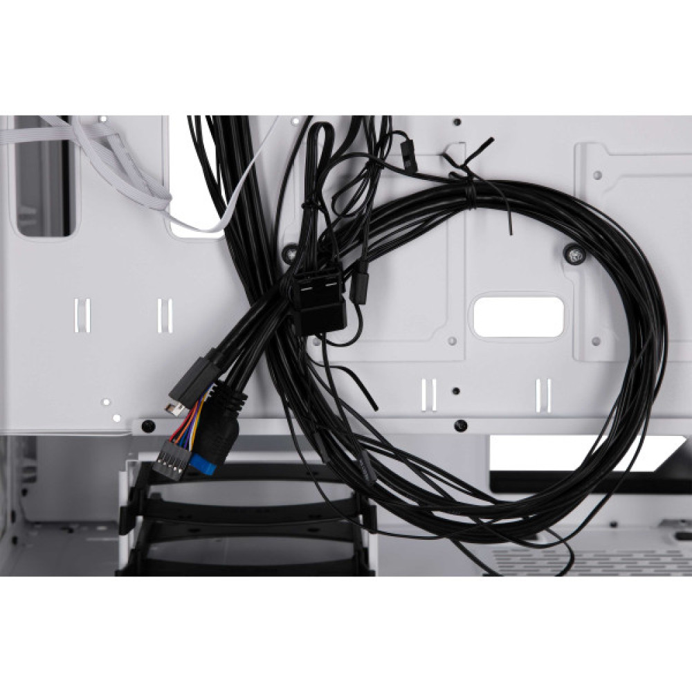 Корпус 2E GAMING Vertex GI01W без БЖ 2xUSB3.0, 1xUSBType-C, 3x140мм ARGB, 1x120мм ARGB, VGA 380мм, LCS ready, контролер з пультом, TG Side Panel, EATX, білий