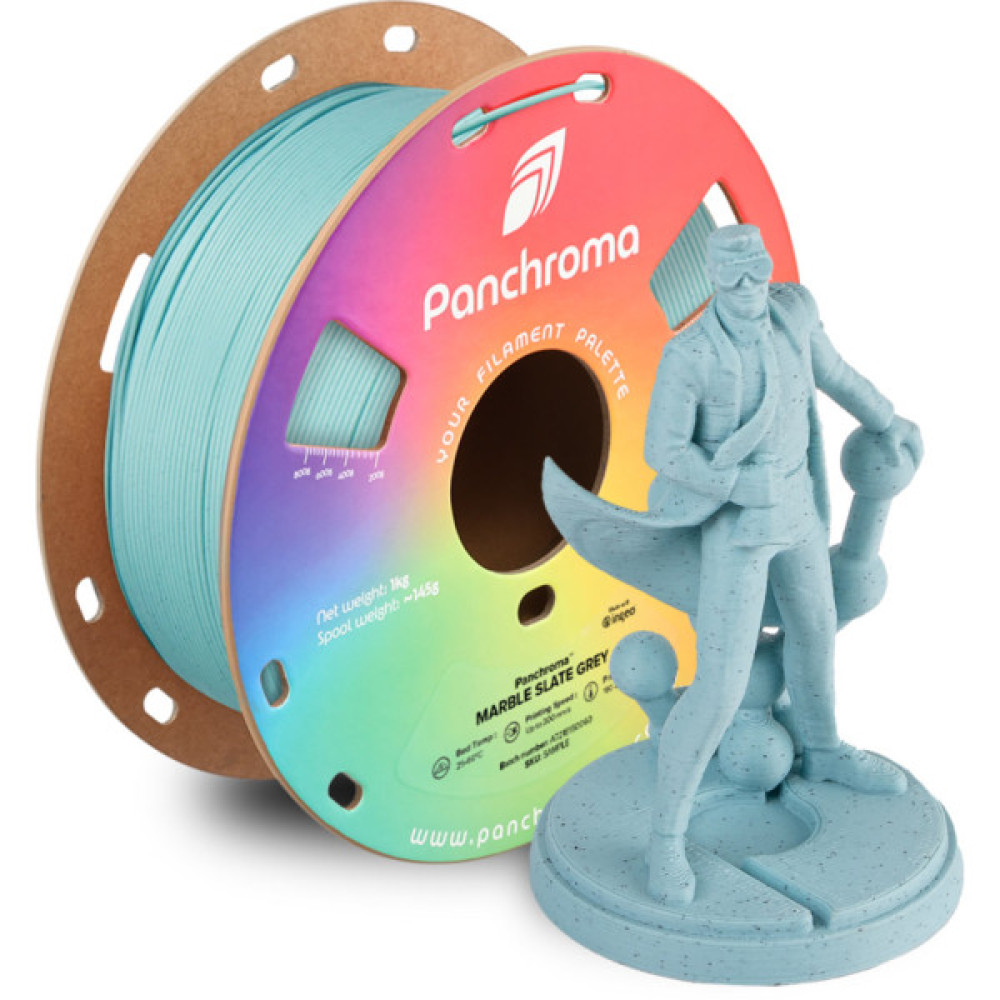 Пластик для 3D-принтера Polymaker PLA PANCHROMA MARBLE 1,75mm 1kg SLATE GREY (CA04004)