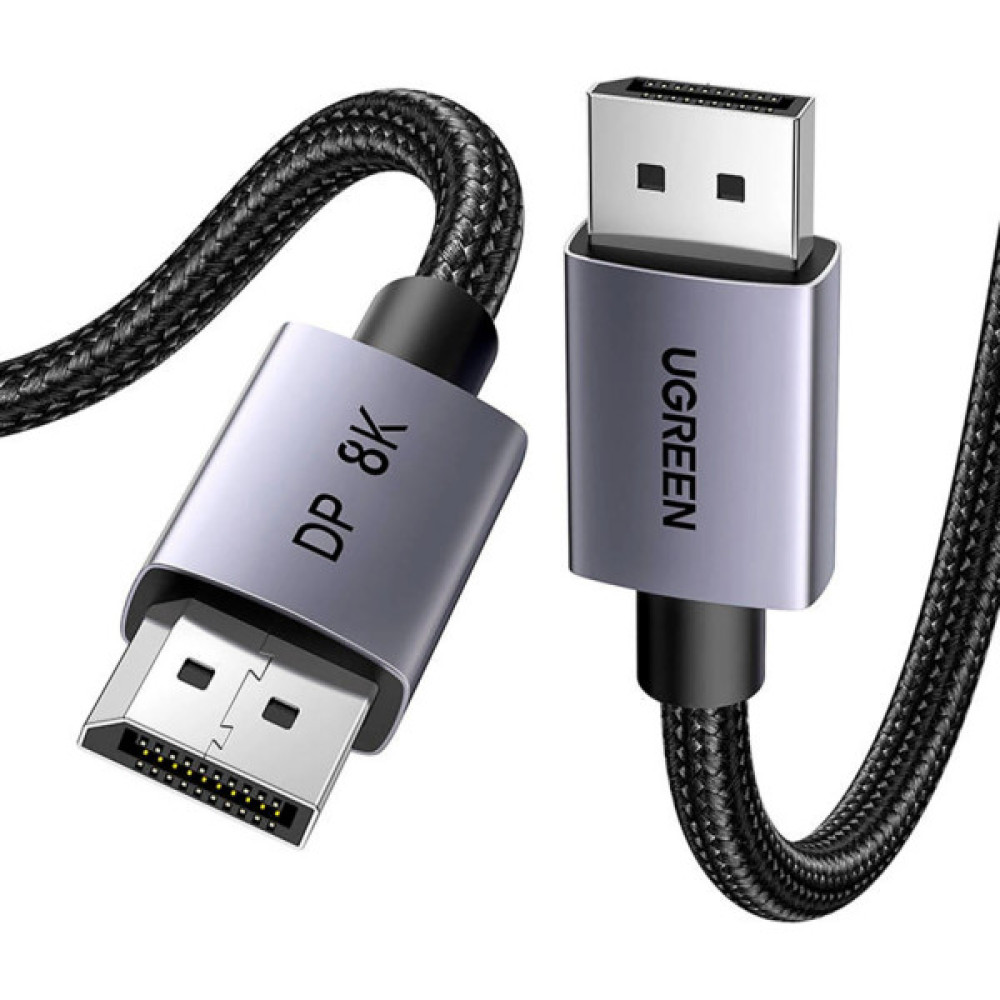 Кабель мультимедійний DisplayPort M to DisplayPort M 1.0m V1.4 8K60Hz DP120 black Ugreen (25903)