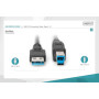 Дата кабель USB 3.0 AM/BM 1.8m black Digitus (AK-300115-018-S)