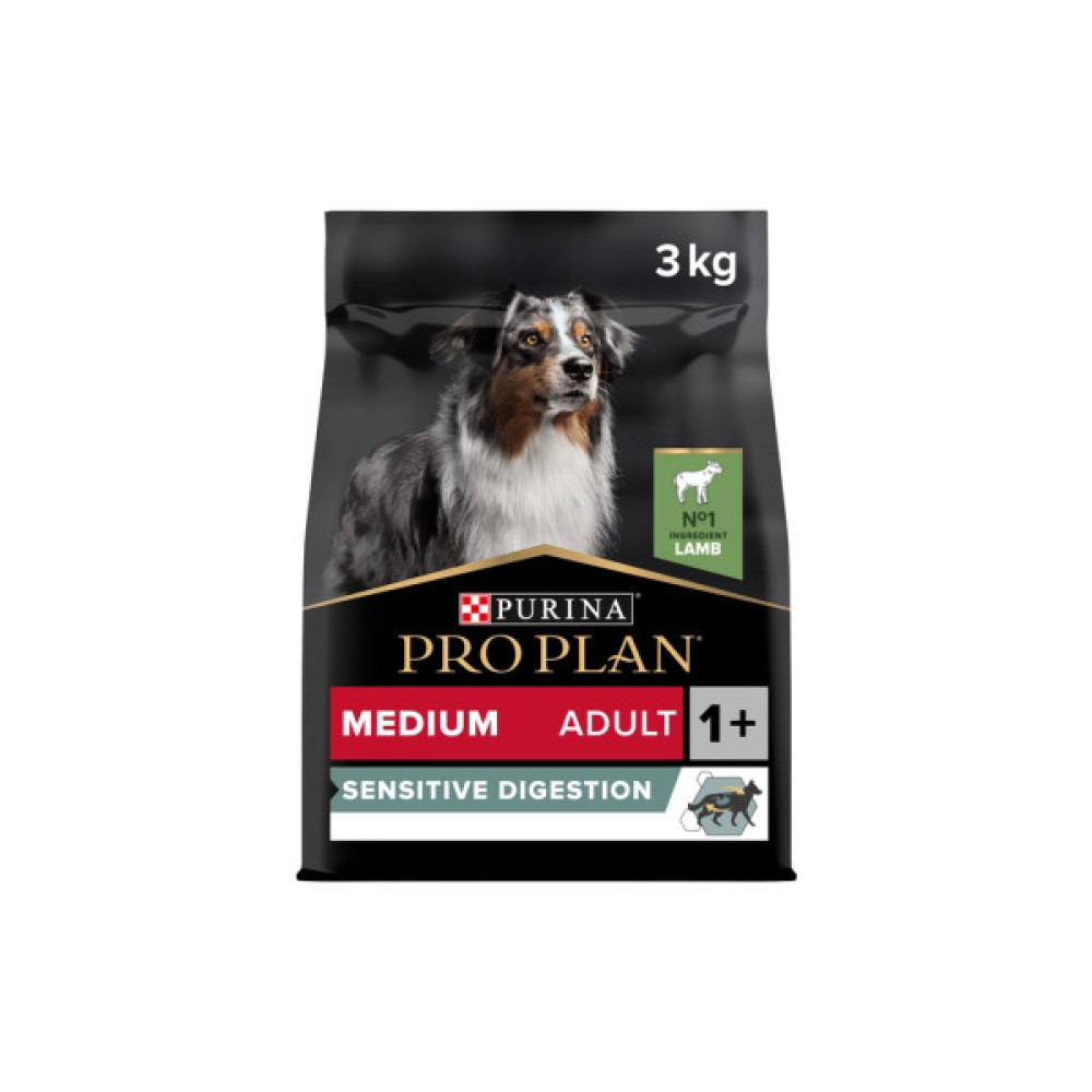 Сухий корм для собак Purina Pro Plan Medium з чутливим травленням (ягня) 3 кг (7613035214798)