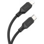 Дата кабель USB-C to Lightning 1.0m Cool silicone PD 20W X90 black HOCO (6931474788382)